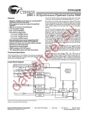 CY7C1327B-100AC datasheet  